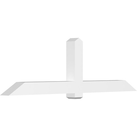 Ekena Millwork Eugene Architectural Grade PVC Gable Bracket, 96"W x 28"H x 6"D x 6"F, 7/12 Pitch GBP096X28X0606EUG00